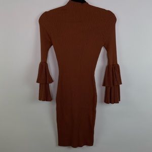 Mock neck midi dress